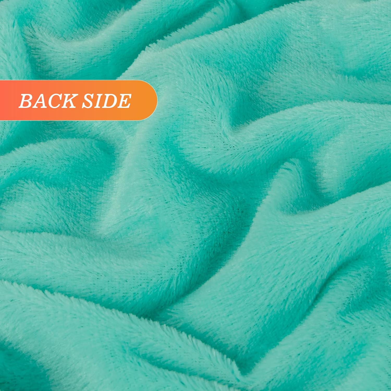 TOONOW Extra Soft Fuzzy Faux Fur Throw Blanket 50"x60", Reversible Lightweight Fluffy Cozy Plush Comfy Microfiber Fleece Decorative Shaggy Blanket for Couch Sofa Bed, Turquoise - Image 4