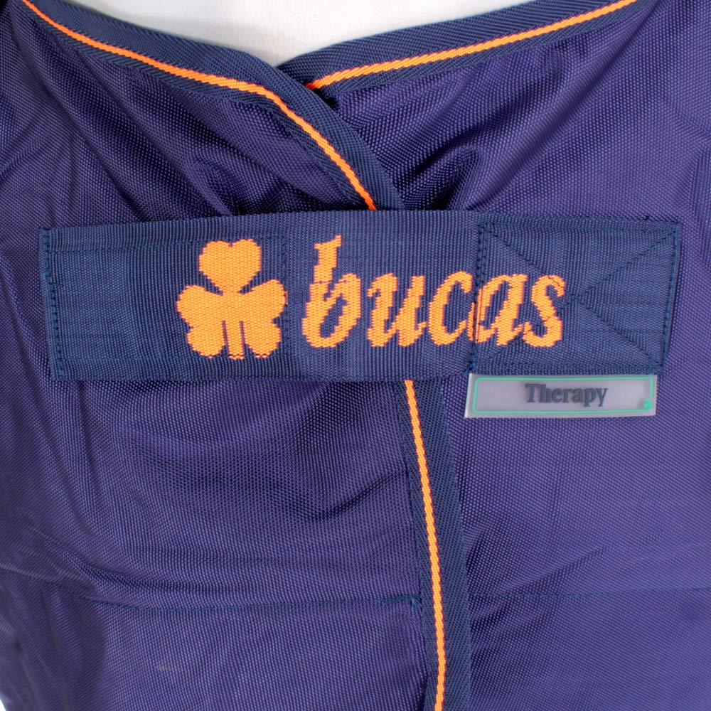 Bucas Therapy Turnout Decke 150g Navy/Orange