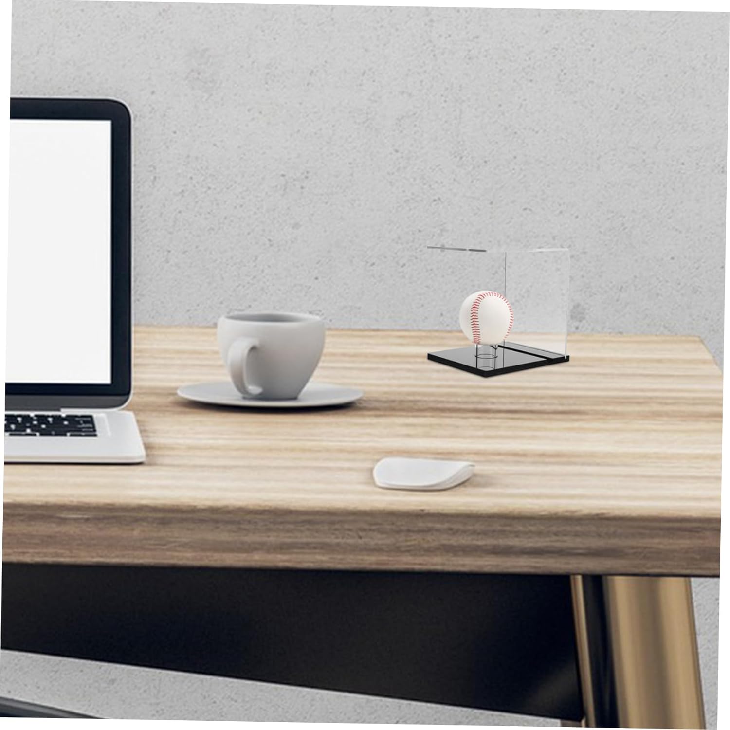 2pcs Clear Acrylic Baseball Display Case Base Transparent Holder for Memorabilia for Showcasing Signed Baseball Cards and Collectibles for Home Office Decor