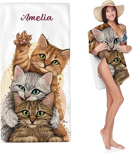 Toallas de playa para niños, toallas de playa personalizadas, toallas de playa de microfibra para adultos, toallas de piscina, toalla de viaje de