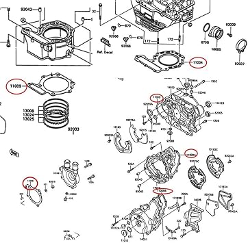 Complete Motorcycle Engine Cylinder Crankcase Clutch Starter Generator Cover Gasket Set For K&awasaki KLR650 KLR 650 1987-2010
