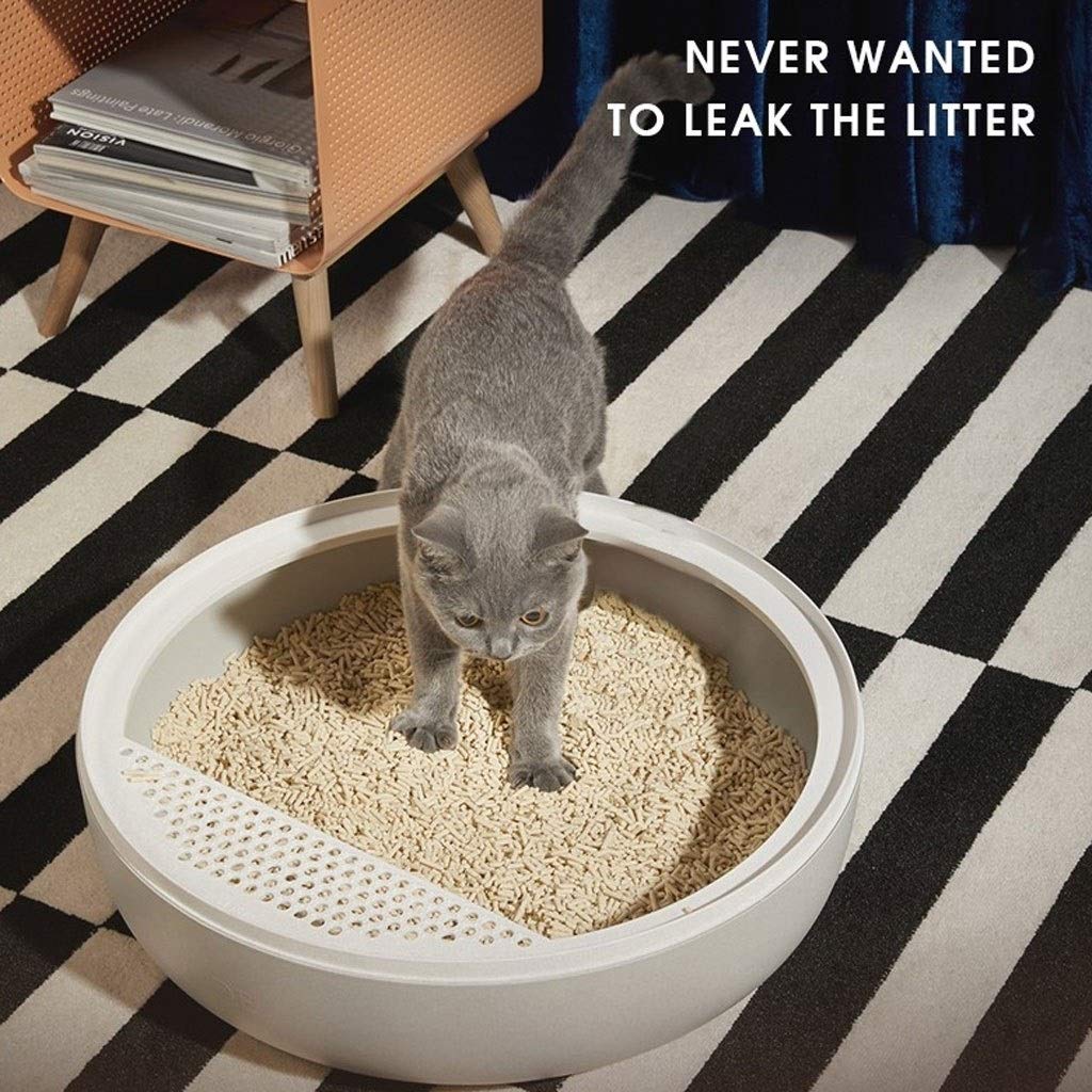 Haustiertoilette Persönlichkeit Kreative Katzentoilette Großer Raum Haustier Mülleimer Haustier Zubehör Katzentoilette Grau Katzentoilette