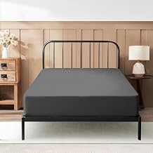 Queen Fitted Sheet 60x80 12" Pocket 600 TC 100% Egyptian Cotton Dark Grey