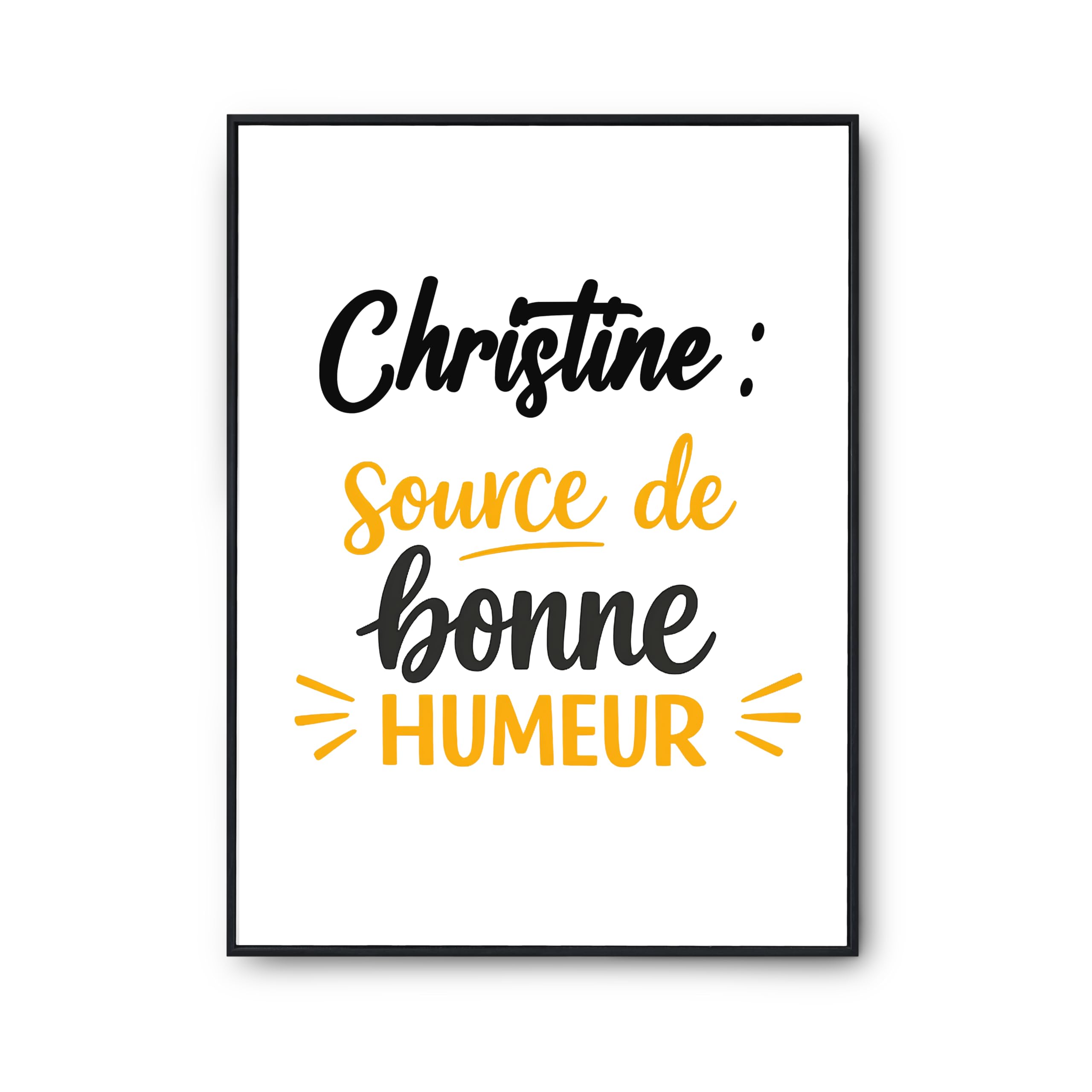 Affiche Christine de bonne humeur pour illuminer votre decoration interieure - 6