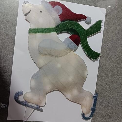 Miniatura 6 de Decoración navideña de ciervos de esquí iluminados para exteriores, impermeable, enchufable, para patio, césped, jardín, decoración de fiesta, 12.2