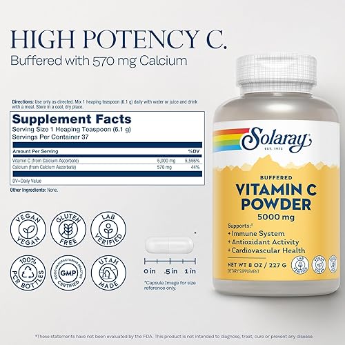 Miniatura 2 de SOLARAY Polvo cristalino de vitamina C de 8 oz en polvo
