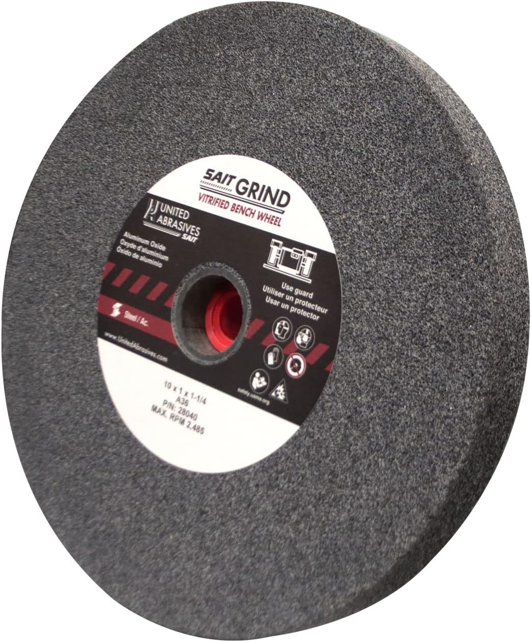 United Abrasives- SAIT VW 10 X 1 X 1-1/4 A36X (QTY: 1),Multi,28040