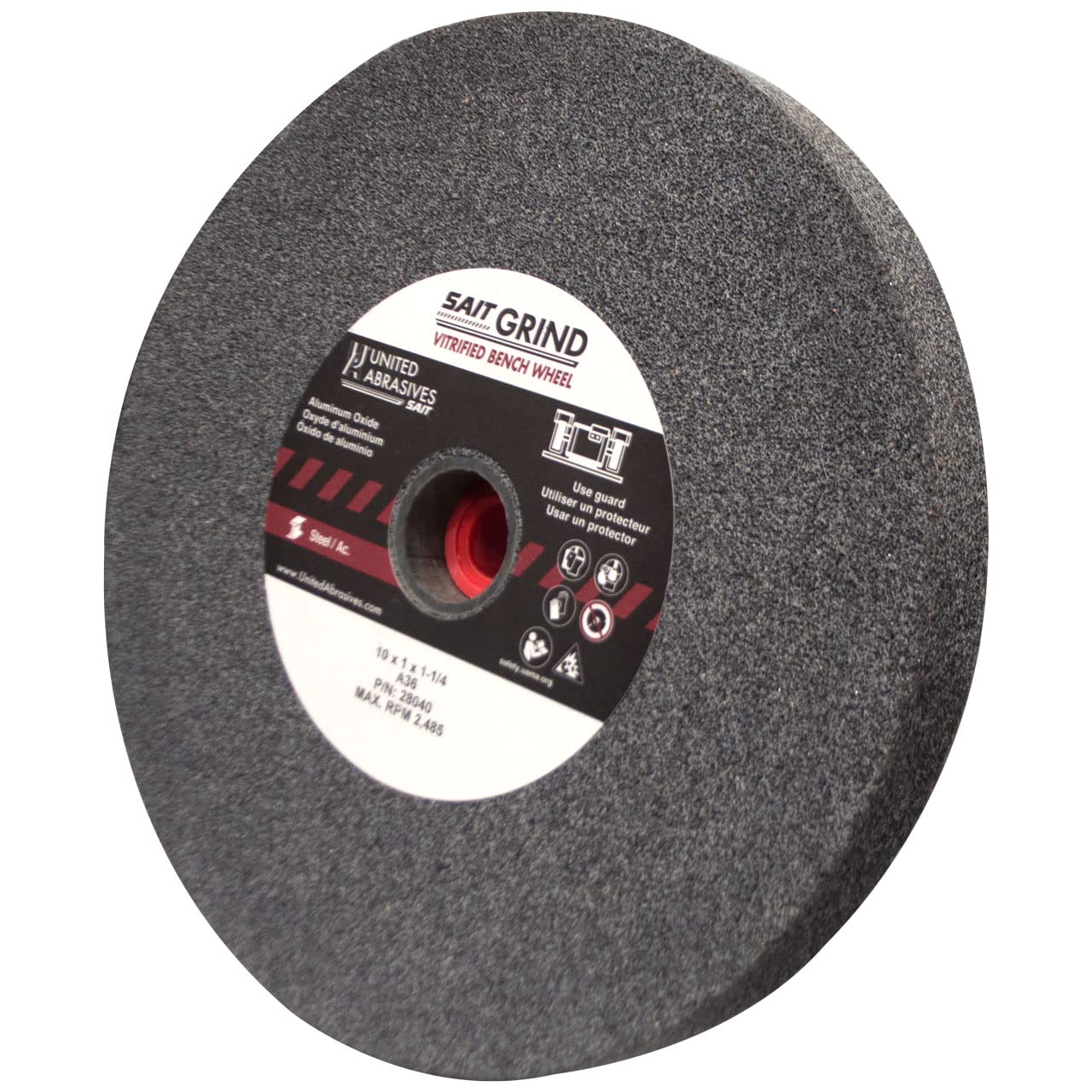 United Abrasives- SAIT VW 10 X 1 X 1-1/4 A36X (QTY: 1),Multi,28040