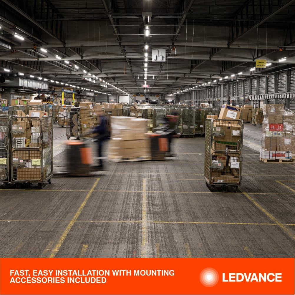 LEDVANCE 2-Ft Dual Selectable Wrap FVL LED Luminaire, 12/20/25/30W, 3500/4000/5000K, 2145/2840/3525/4000 LMS, Dimmable, Accessories Included - 1 Pack (64115)