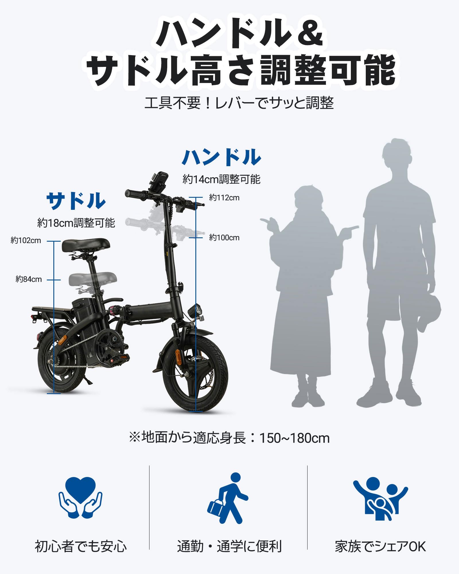 Amazon | 免許不要 公道可 折りたたみ自転車 ダブルサスペンション搭載