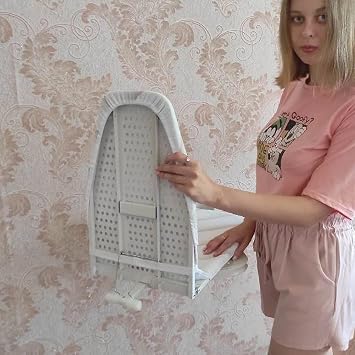Wall Mounted Ironing Board, Hidden Household Ironing Board, 180 Rotatable Double Flap, for Home Laundry Room with Manual Easy to Install