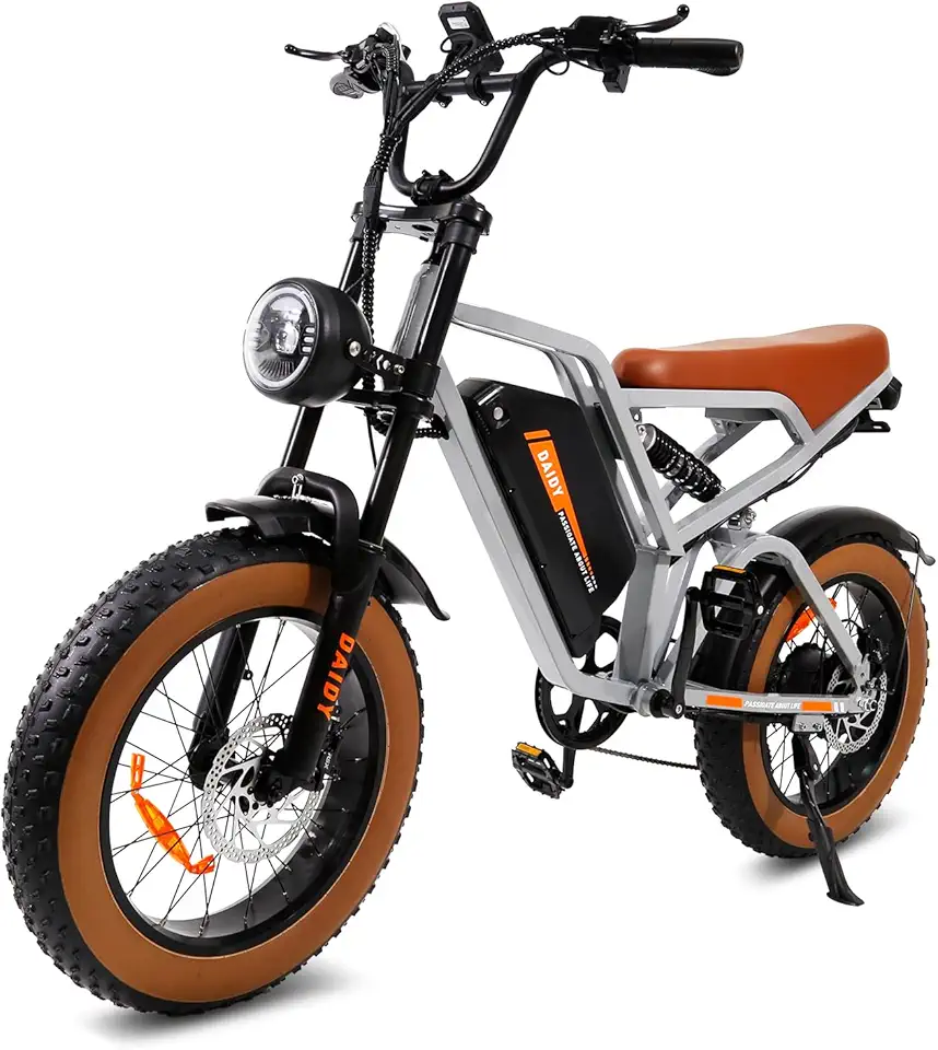 BEMMY Bicicleta Elétrica para Adultos 1000W(Pico de 1500W), Pneu Largo de 20x4”, Bicicleta Elétrica de Motocicleta de 7 Velocidades, Bateria de 48V 20.3A. A única Loja Autorizada "Bemmy-BR".