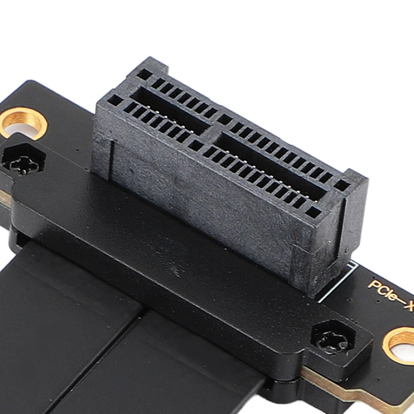 PCIe 4.0 X1 Przedłużacz Riser Kabel Dual 90 stopni kąt prosty GPU Riser kabel do M.2, WiFi, Firewire, USB, Sound Cards (5 cm)