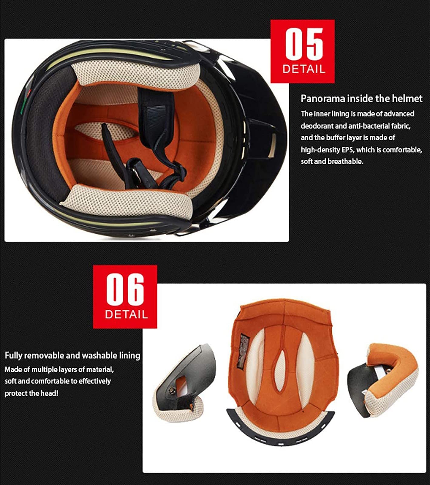 HZIH Caschi Cromwell Casco Moto Demi-Jet Casco Moto Aperto Vintage DOT/ECE Certificato Cruiser Elicottero Chopper Pilota Casco 3/4 Mezzo Casco Moto Scooter Ciclomotore Collisione Casco D,M=54~55cm