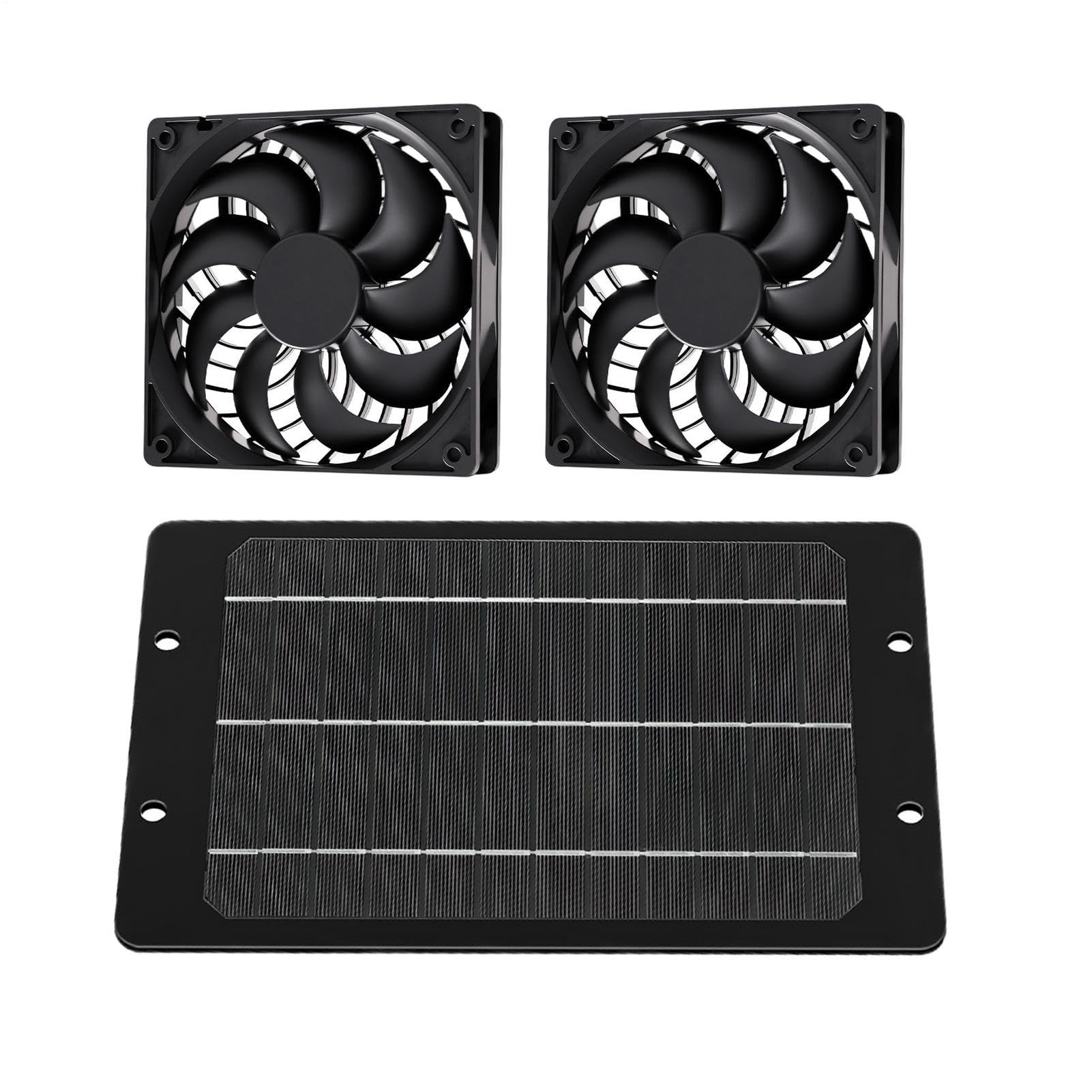 Soplador de aire silencioso con panel solar para ventilación de balcones y jardines