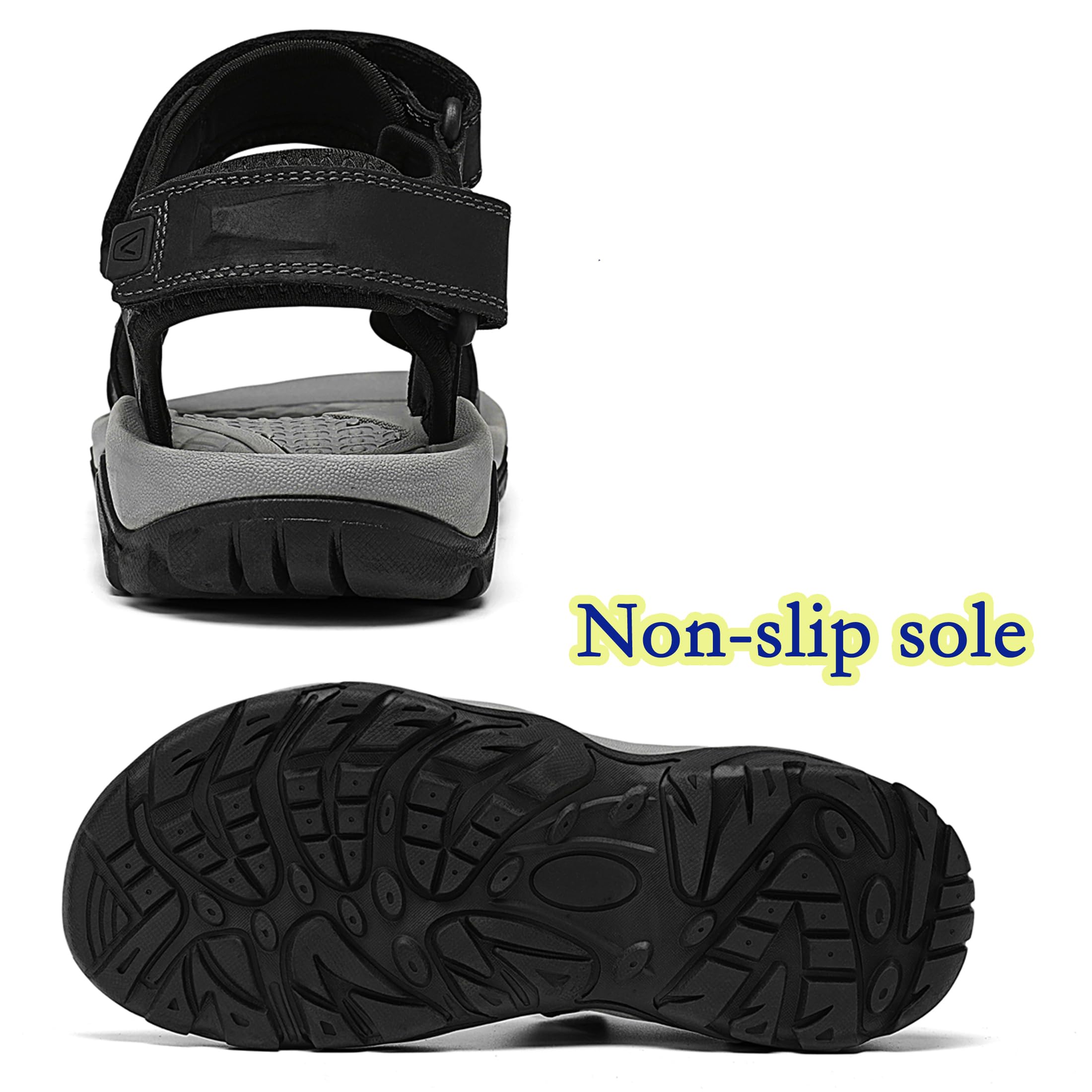 Sandali Uomo Pelle Estivi Sandali Sportivi Escursionismo Outdoor Camminata Cuoio Traspiranti Spiaggia