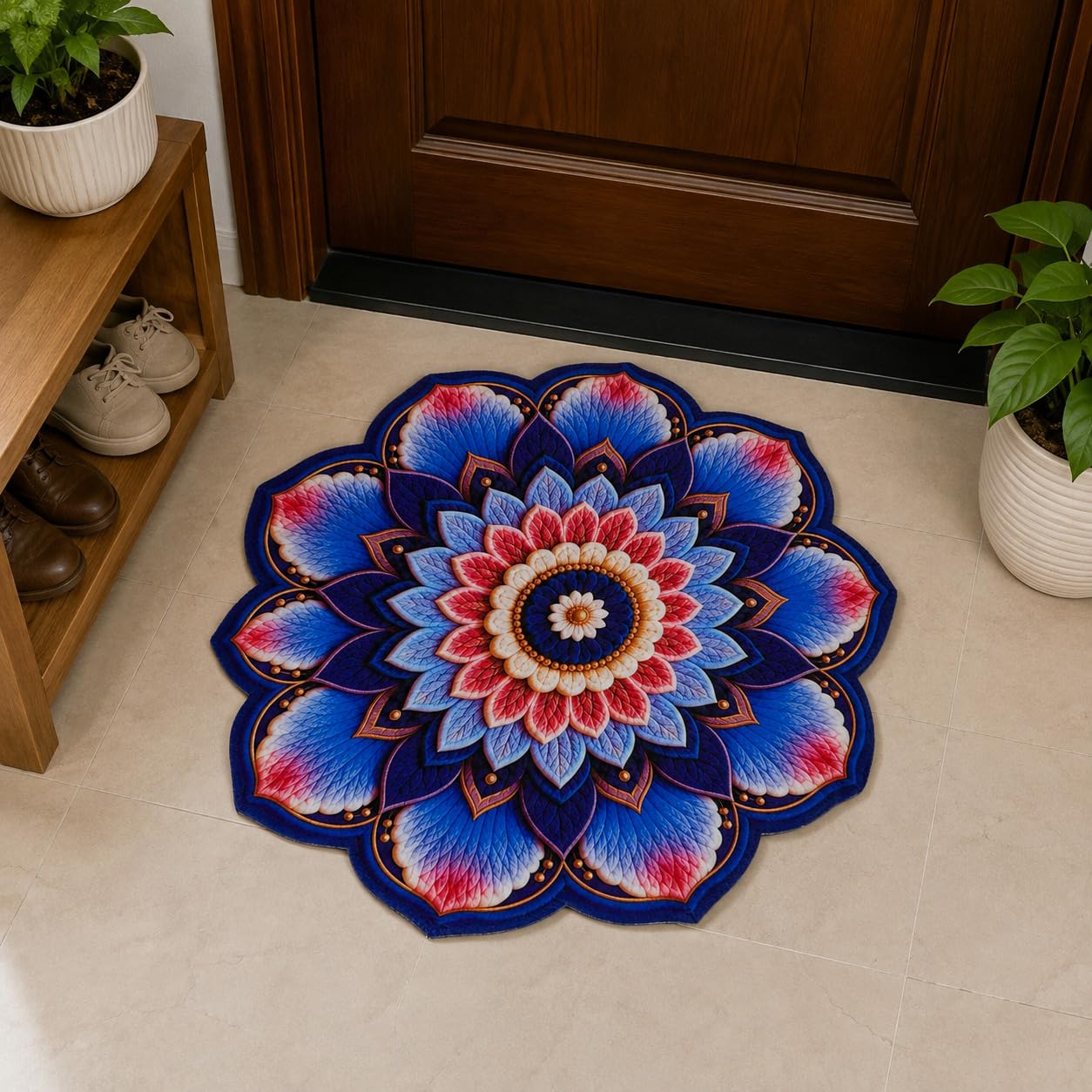 Mandala Floor Mat - Floral Lotus Design FREE SHIPPING -14