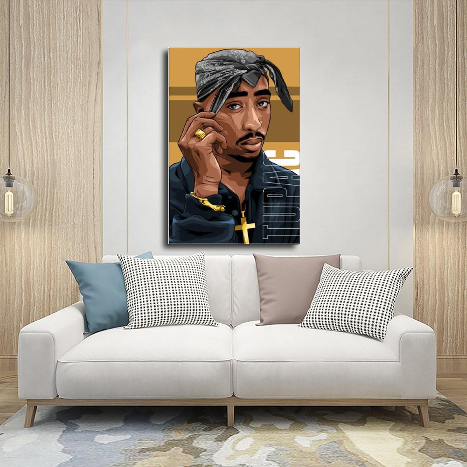 EYEZER Poster De Musique Tupac Shakur 2Pac Sur Toile - Décoration Murale Pour Salon, Chambre à Coucher - Style Sans Cadre - 20 X 30 Cm