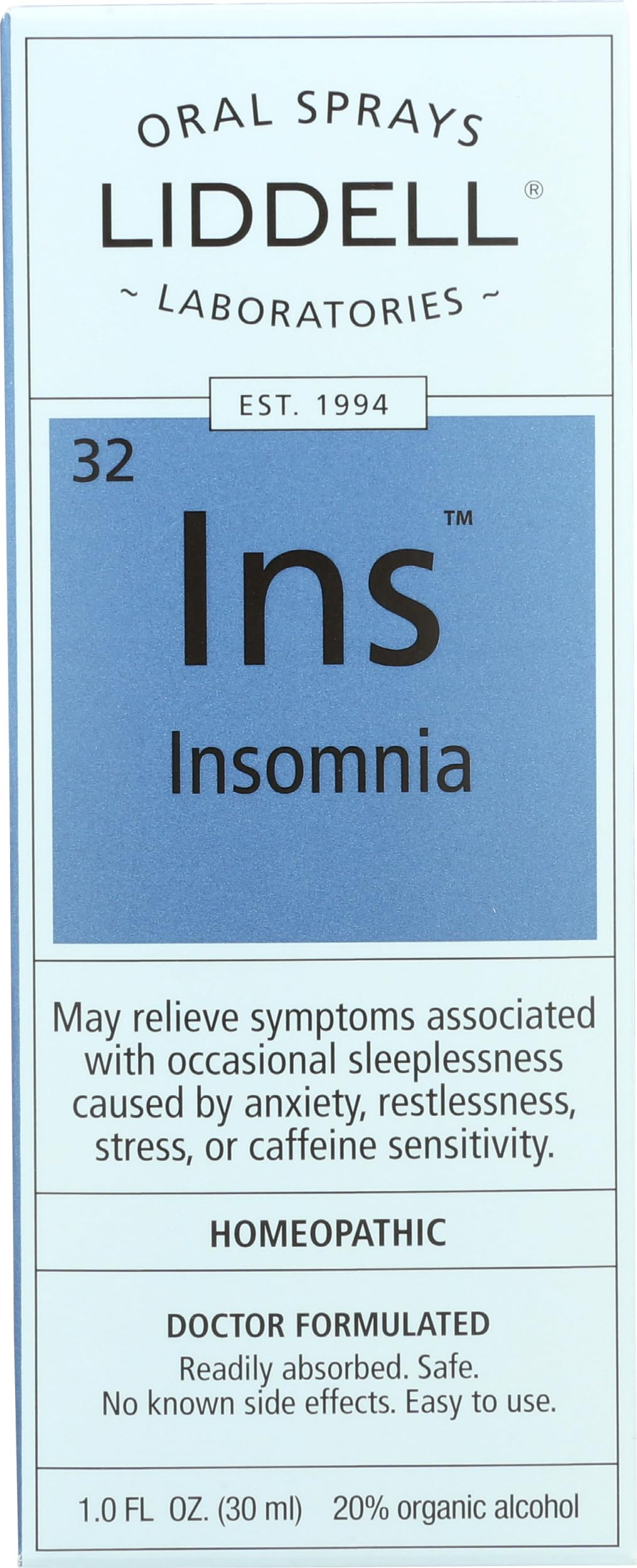 Liddell Homeopathic Insomnia, 1 Ounce