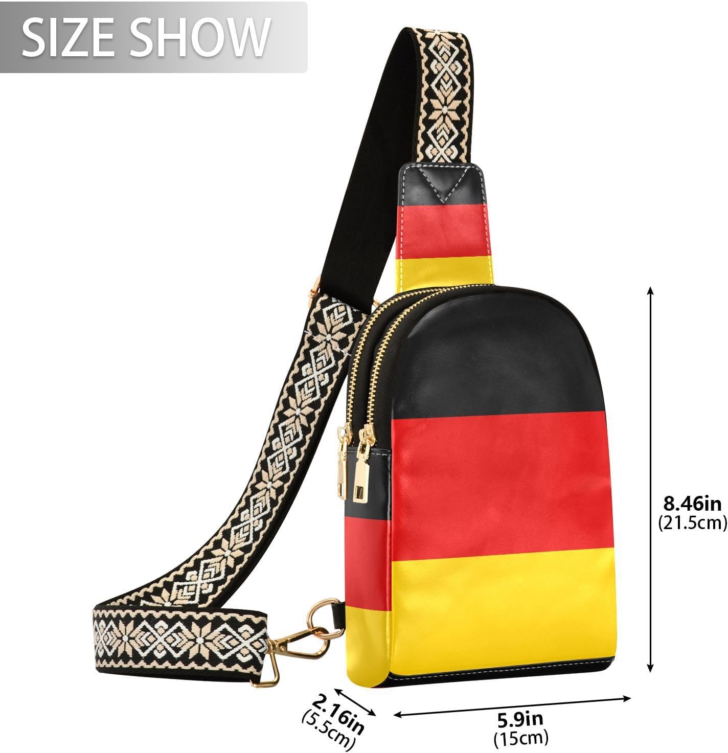 Flag Germany small crossbody bag waterproof bag for women crossbody for travel