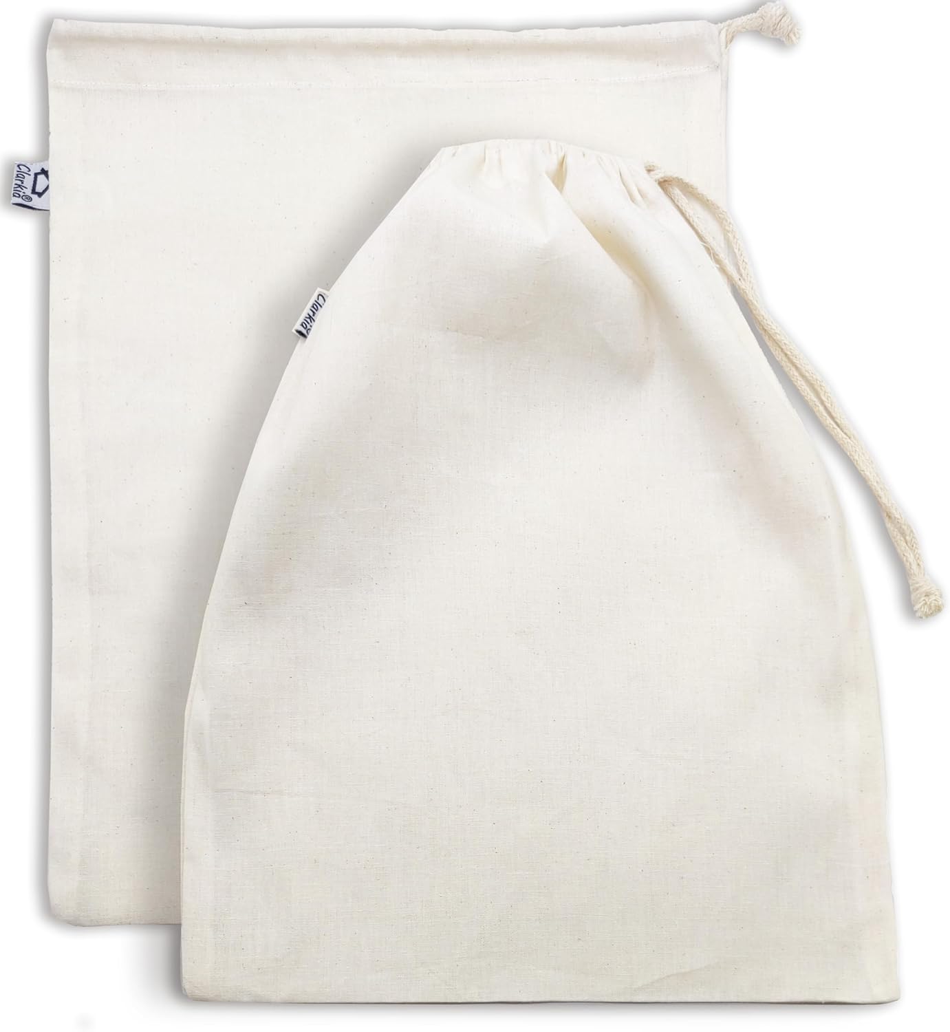 Clarkia Muslin Cloth for Kitchen Bag Strainer 2Pack, Cheese Cloths for