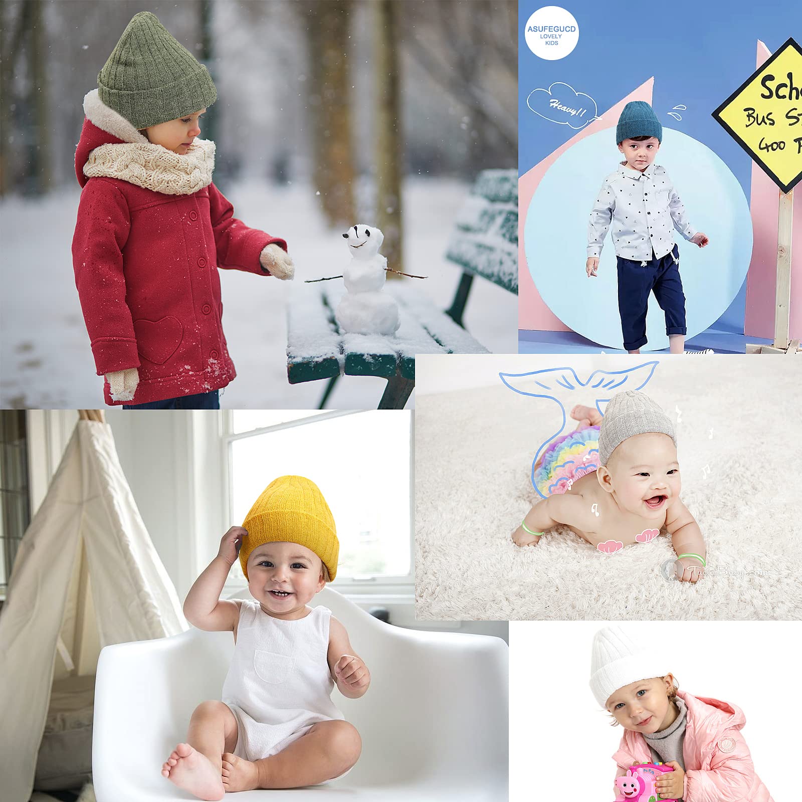 Gorro de lana para bebé recién nacido con turbante y gorro para niños