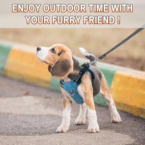 Miniatura 41 de Arnés para perro, arnés reflectante ajustable para cachorro, transpirable, suave para perros pequeños y medianos, gatos, rojo, S Negro