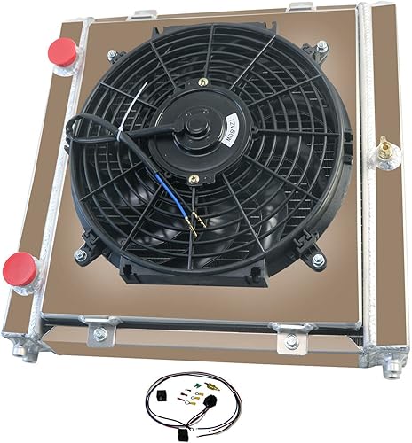 Miniatura 3 de 3 retransmisión de aluminio de la fan de la cubierta del radiador de la fila para el paso doble del estilo del dragsterdel Roadster