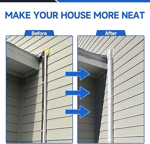 Miniatura 2 de Cestluck Kit de cubierta de mini línea dividida de 3 pulgadas, 11 pies, kit de cubierta de tubería decorativa de PVC para mini aire acondicionado