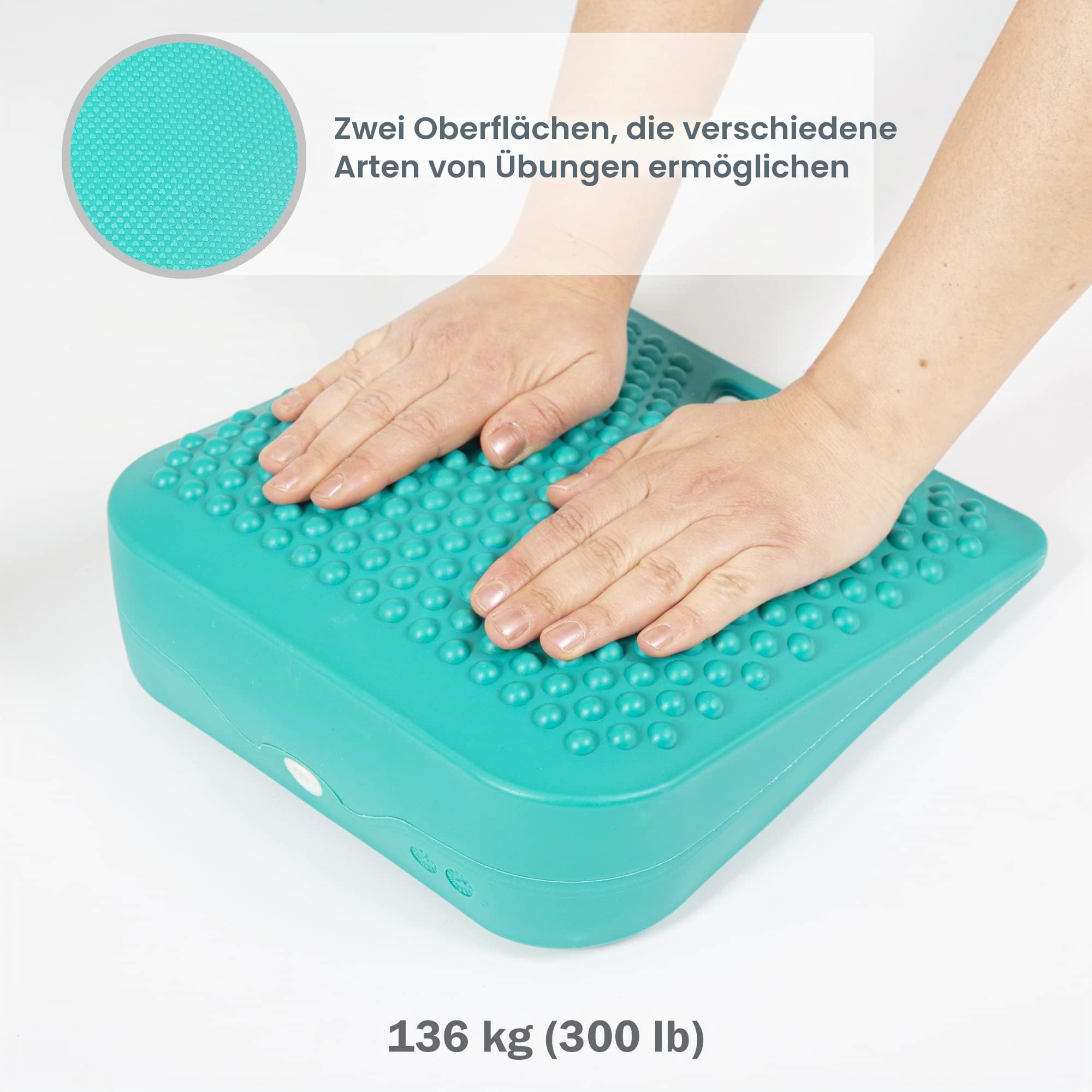 GIMA - Keilkissen, Gleichgewichtskeil, Aufblasbar, für Die Richtige Haltung, Rückenstütze, Pilates, Ergonomisches Sitzen