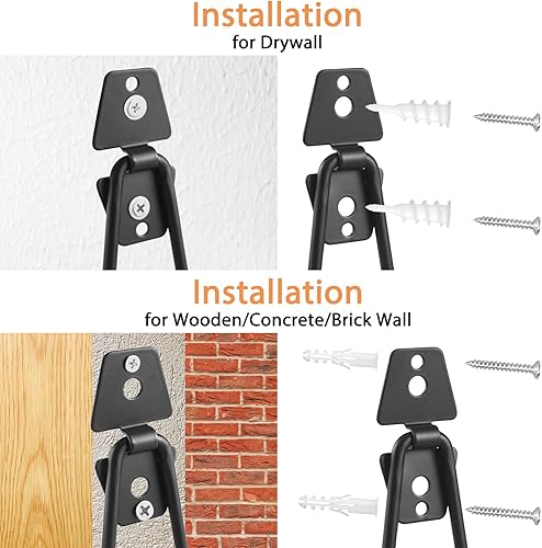 Miniatura 8 de Ganchos de garaje, paquete de 8 perchas de almacenamiento de pared con 15 correas de cable de extensión, soporte de herramientas resistente para