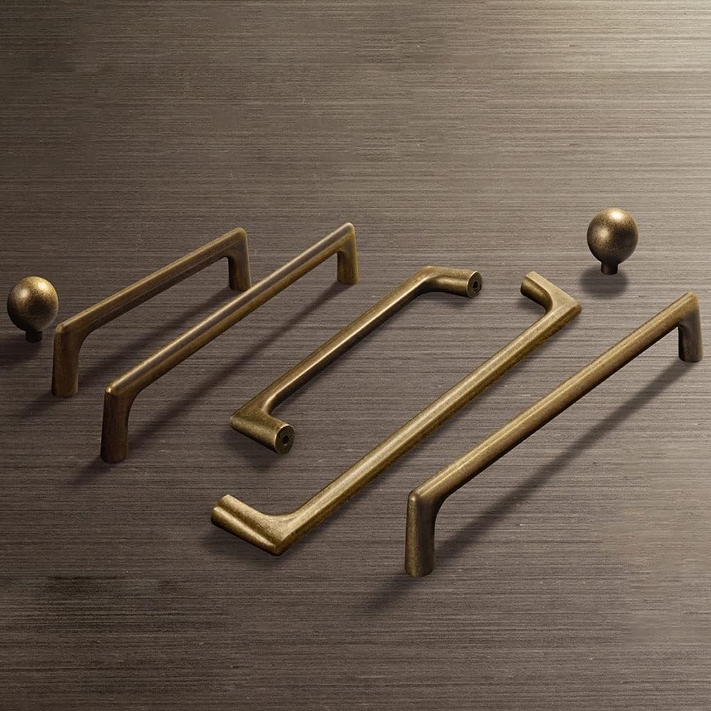 Sliding Door Handle Door Pulls Brass Arch Cabinet Pulls Handles for Cabinets and Drawers Home Improvement Retro Dresser Handles Hardware Gate Handle for Dresser (Color : Bb-320mm, Size : 1 PC)