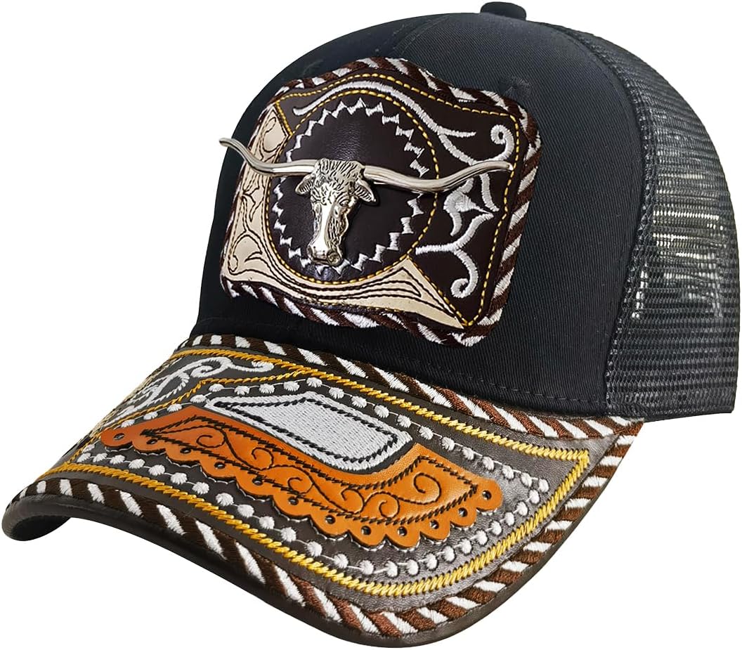 TOPACC Western Trucker Hat for Men Women Vintage Cowboy Country Hats Cute Baseball Cap for Western Outfit