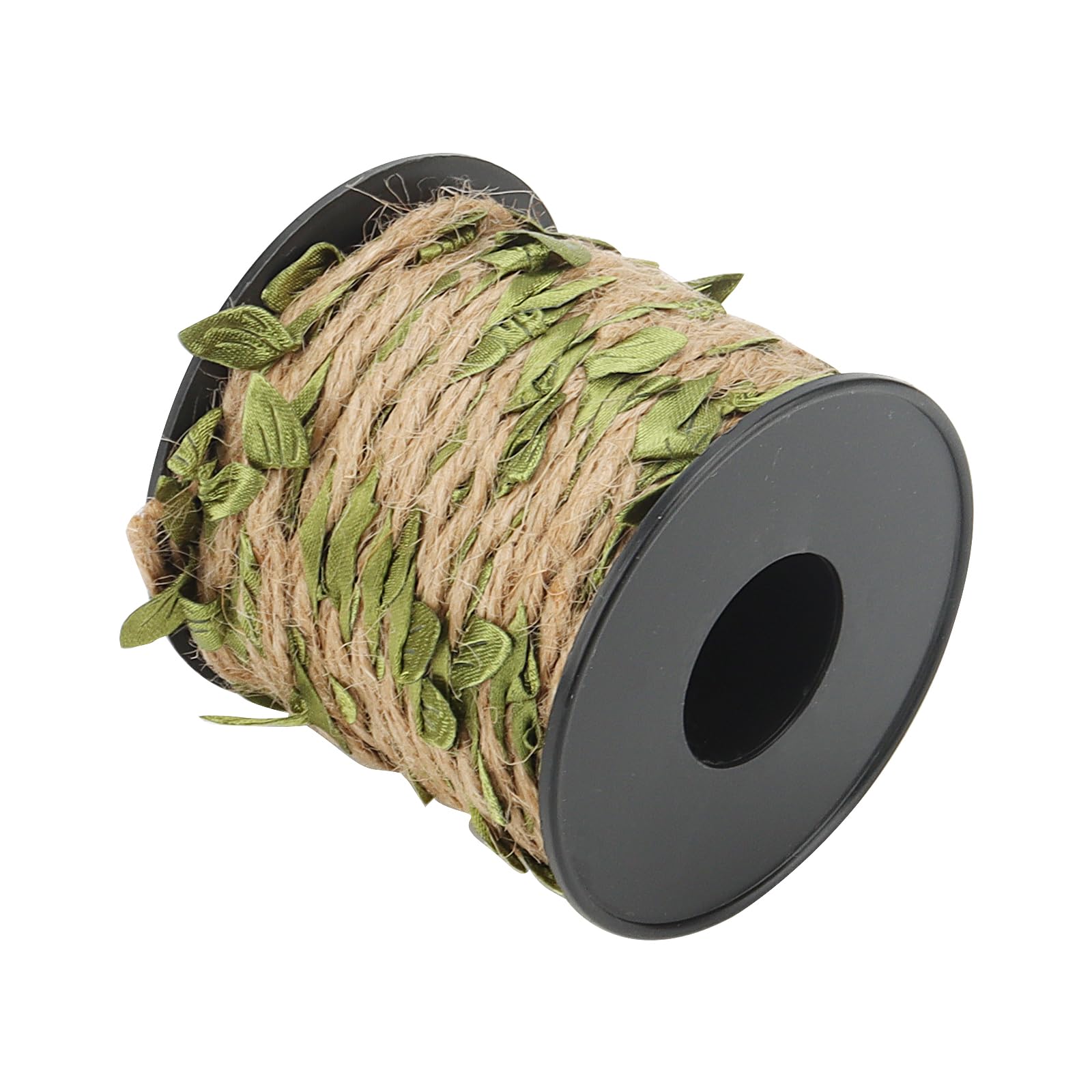 SHEUTSAN 10 Rollen Juteband, 10 m, natürliche Jute-Schnur mit grünen Blättern, künstliches Blattband, Reben-Seil für Hochzeit, Heimdekorationen