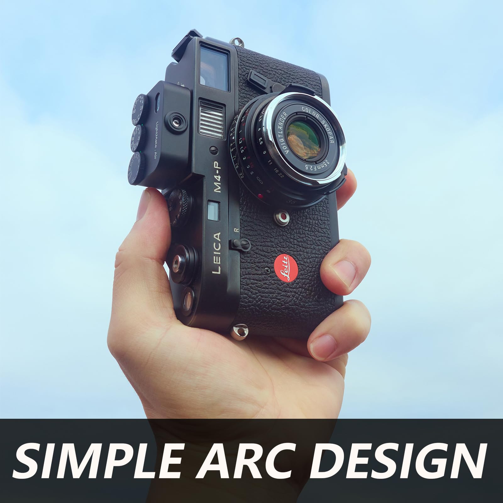 LightMate AirPro - Medidor de luz, batería recargable de 20 horas, medidor de luz de fotografía de alta precisión, indicador de exposición retro de 3 diales, compatible con cámaras de película Leica y