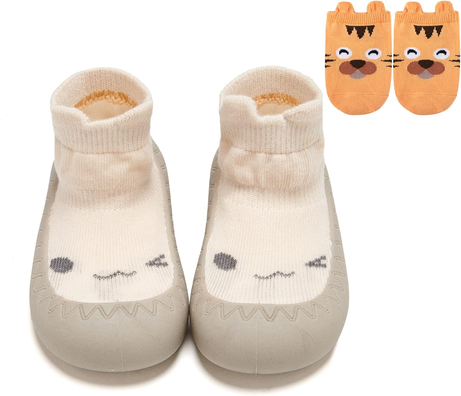 Baby Sock Shoes Toddler Cartoon Rubber Sole Soft Non Egypt Ubuy