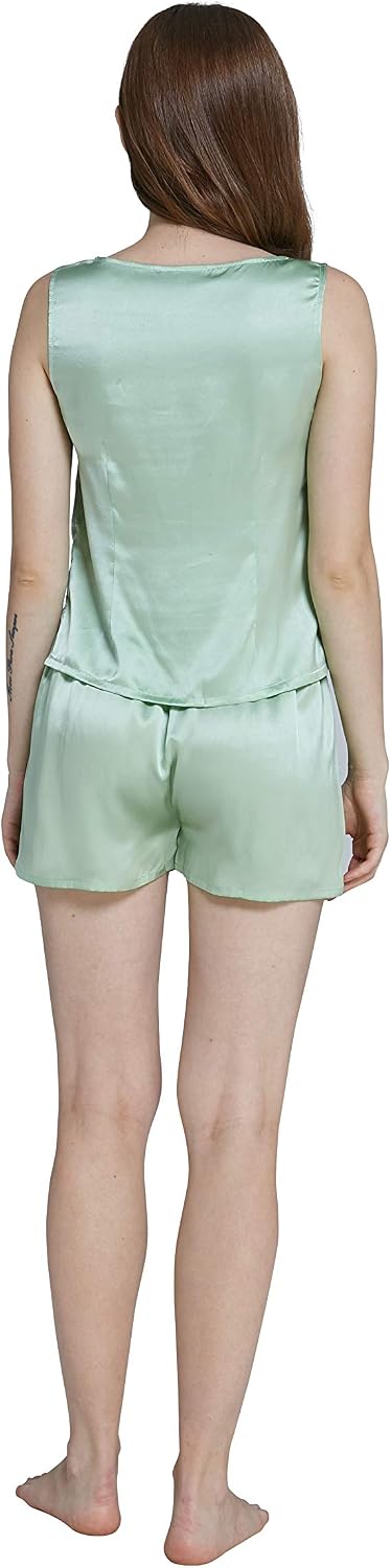 LEPTON (Tank TOP ONLY) Silk Camisoles for Women Tank Tops Ladies Girls Summer Cool Soft