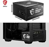 MSI MAG A850GL PCIE5 Alimentatore 850W, 80 Plus Gold, completamente modulare, ATX 3.0, supporto GPU PCIe 5.0, ventola FDB da 120 mm, Full-Bridge LLC, cavi neri piatti - 6