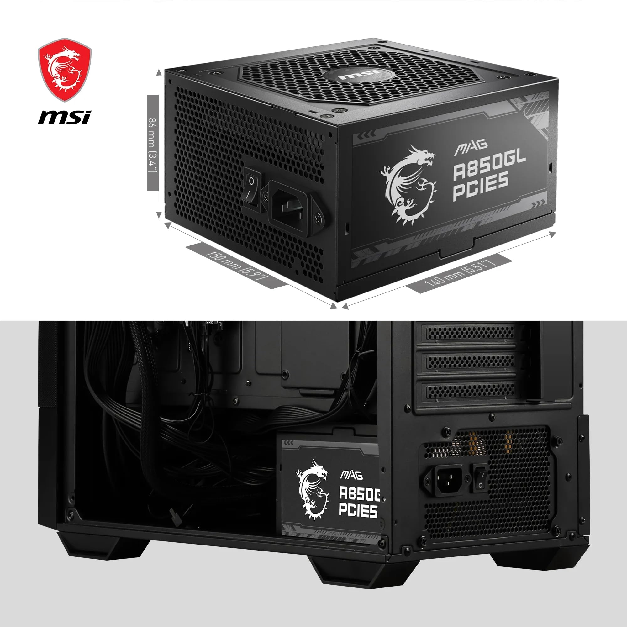 Amazon.com: MSI MAG A850GL PCIE5 : Electronics