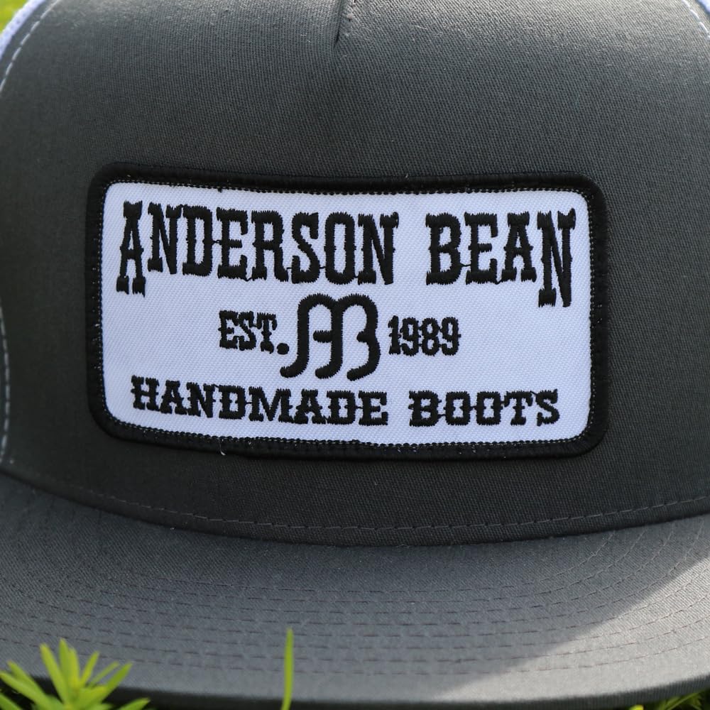 Red Dirt Hat Company Anderson Bean Adjustable Snapback Hat, Trucker Cap w/Ventilated Mesh Back & Snap Back Closure, Structured Baseball Cap for Men & Women - Heather Charcoal/White, One Size Fits All