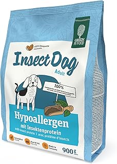 Green Petfood InsectDog Hypoallergen (900 g) – getreidefreies, hypoallergenes Trockenfutter für ausgewachsene, empfindliche Hunde – mit Insektenprotein, Futter für allergische Hunde product image