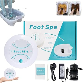 Ionic Foot Spa at Home Detox and Cleanse, 2.0 Ion Leg Spa, Ionic Detox Foot Bath Machine with Professional Tub Basin, Body Calf Relaxed and Relieved Without Basin