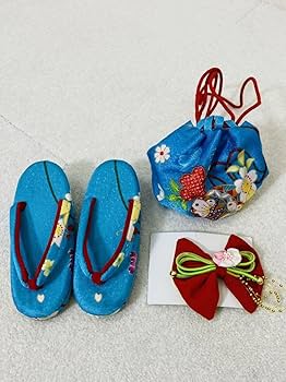 6174. 【美品】 伴商店  七五三 3歳 女の子 5点セット Amazon.co.jp: 6174. 伴商店 七五三 3歳 女の子 5点セット 青