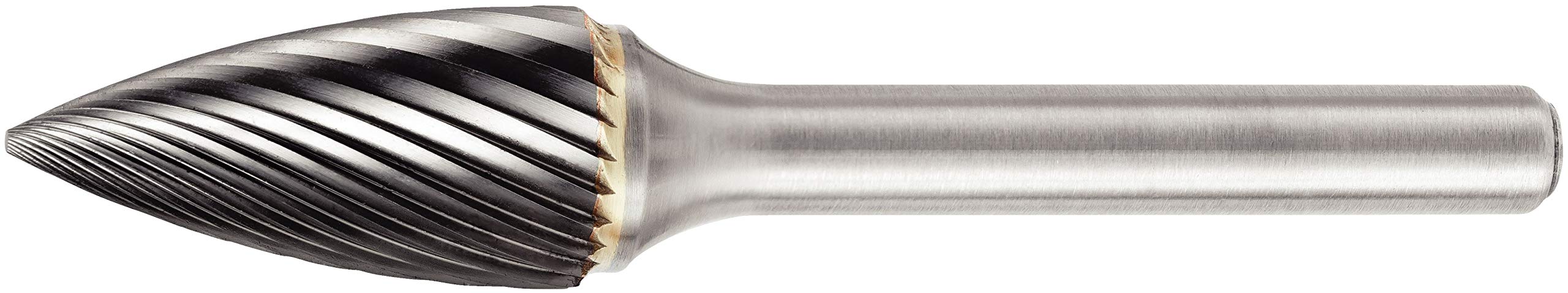 WIDIA Metal Removal Bur M40417 SG, Single Cut Edge, Pointed Tree, 0.125