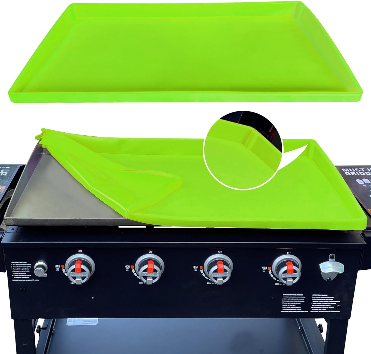 36 inch Griddle Cover for Blackstone, Silicone Grill Mat