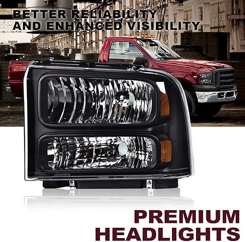 Miniatura 10 de Faros delanteros compatibles con Ford F-150 Pickup 04-0806-08 Lincoln Mark LT, (no para modelos 04 F150 HeritageFlareside Beds), lente transparente,