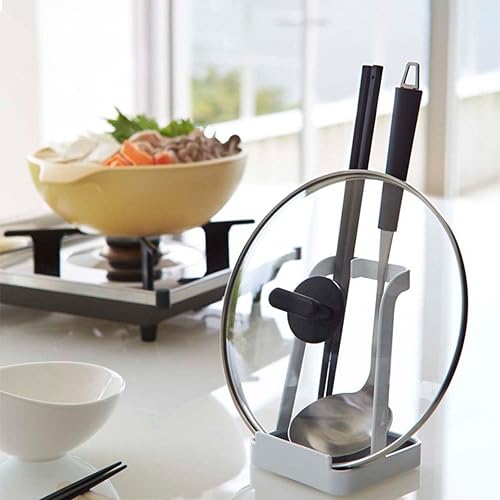 Miniatura 3 de Tayro Soporte para tapa de olla: soporte de tapa de acero para utensilios de cocina en cocina, soporte multiusos para cucharas, espátula, iPad,