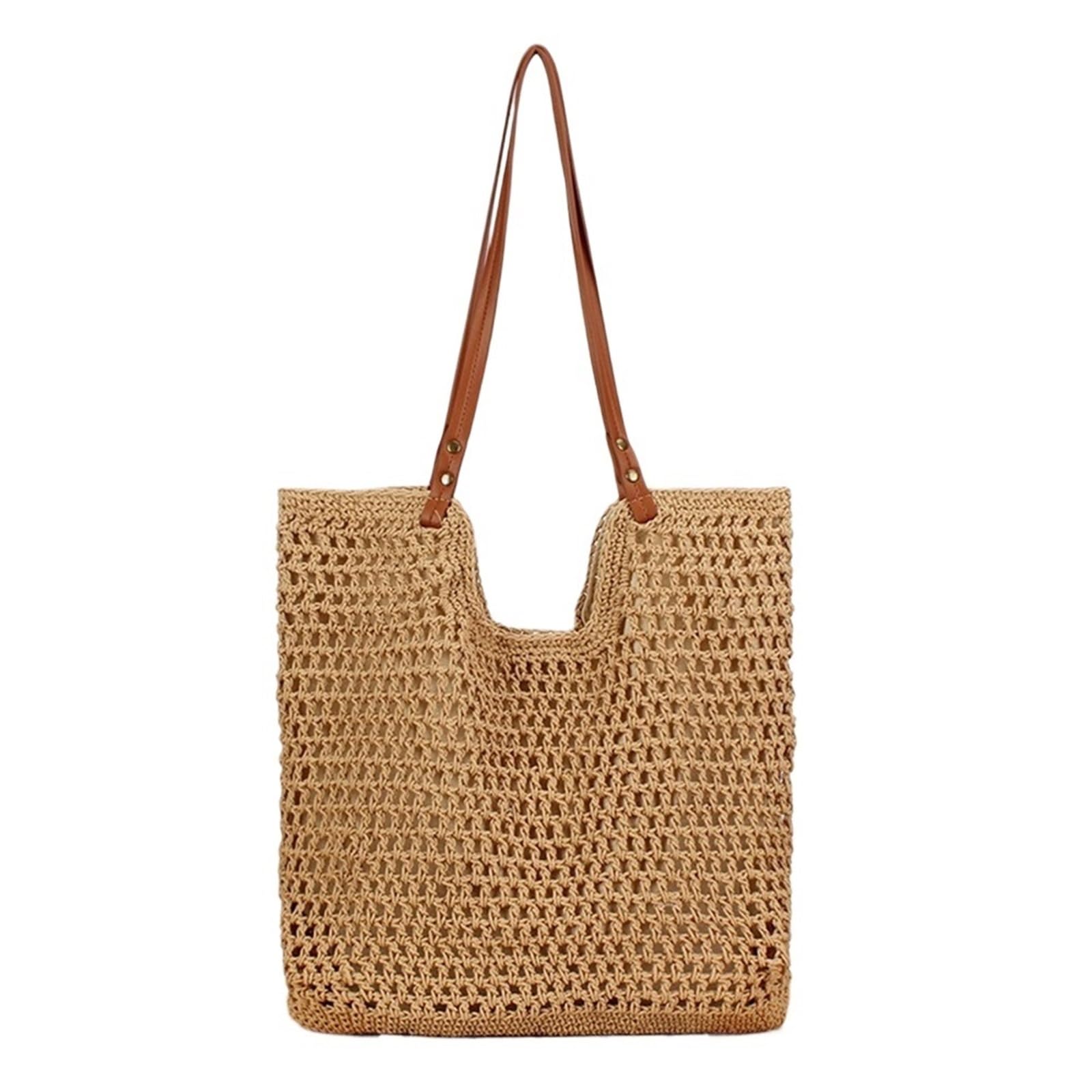 Bolsas de Playa Grandes,Bolso Playa Mujer Bolso de hombro tejido a mano for mujer, bolso paja moda verano, playa, viaje, bolsos compras tejidos