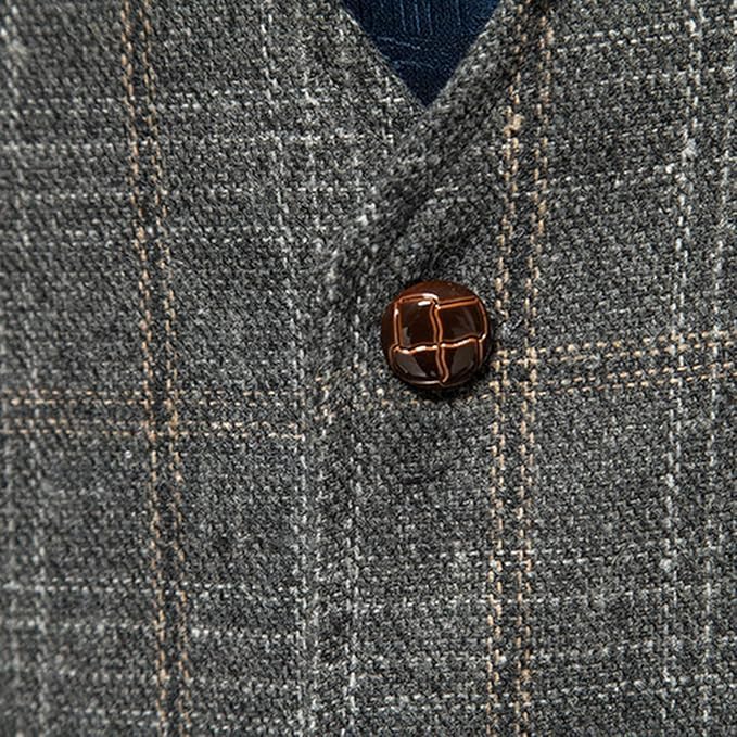 Mens Formal Business Plaid Suit Waistcoat Slim Fit Single Breasted V Neck Suit Vests Wedding Party Dress Waistcoat4