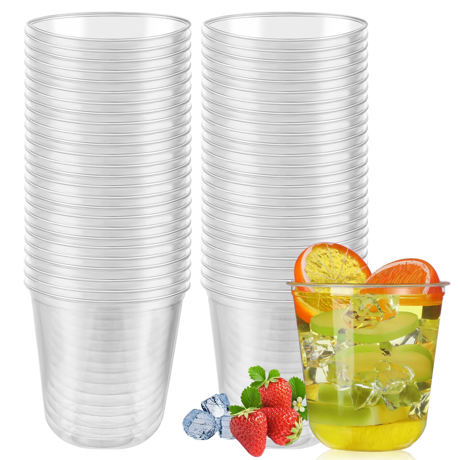 Sweet seven 12 Oz Eco-Friendly Stemless Cups - Compostable & BPA-Free Made with Plants (100 Cups)